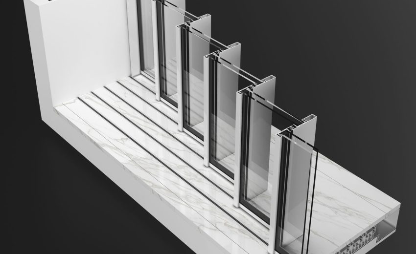 Asart Group redéfinit le luxe avec la baie vitrée 5 rails coulissante