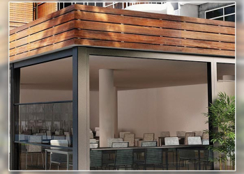 Baie vitrée en guillotine